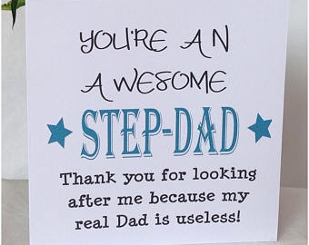 birthday cards for step dad Beautiful Stepdad print